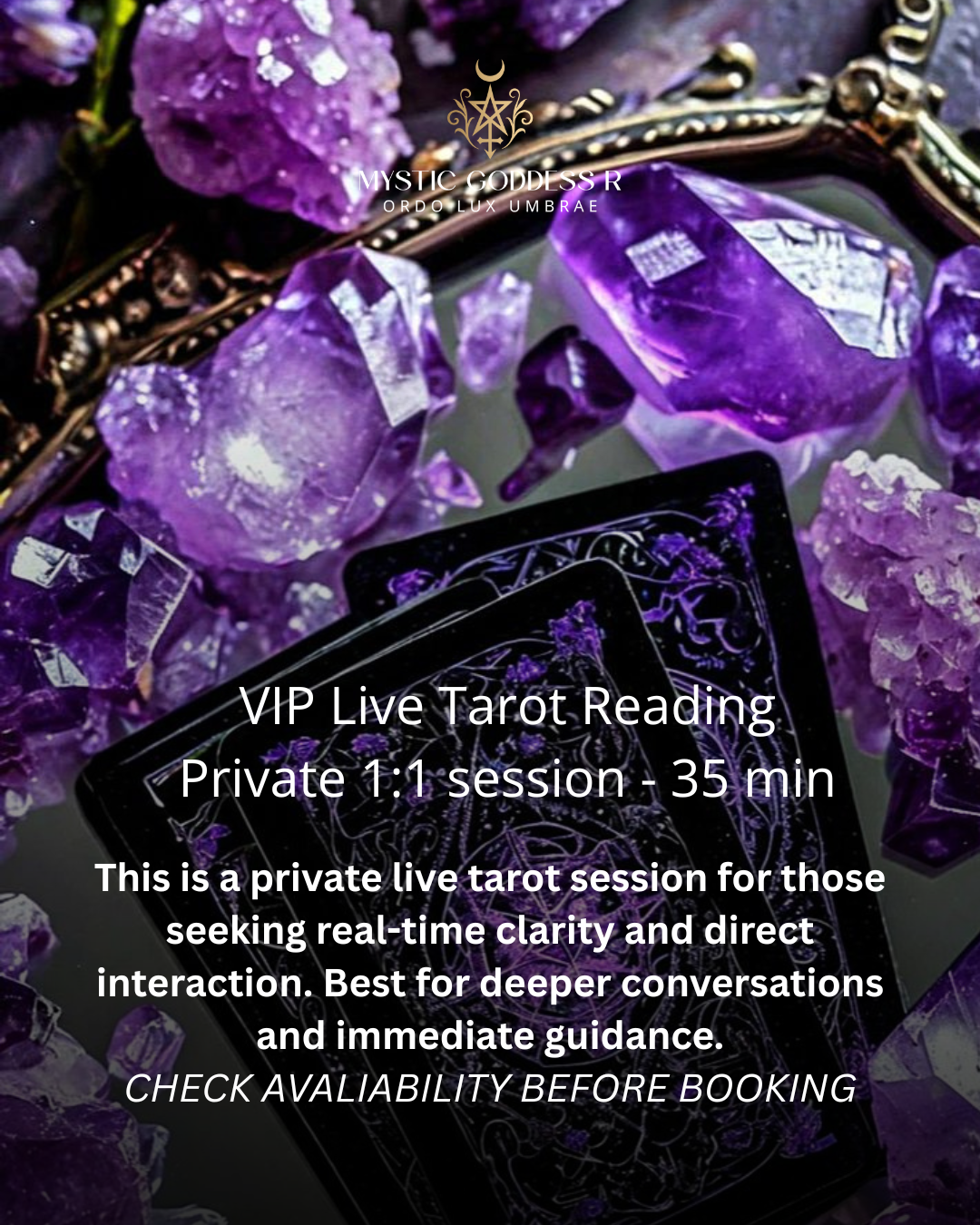 VIP Live Tarot Reading | Private 1:1 Session